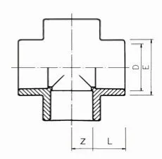 Czwórnik PVC 90 stopni